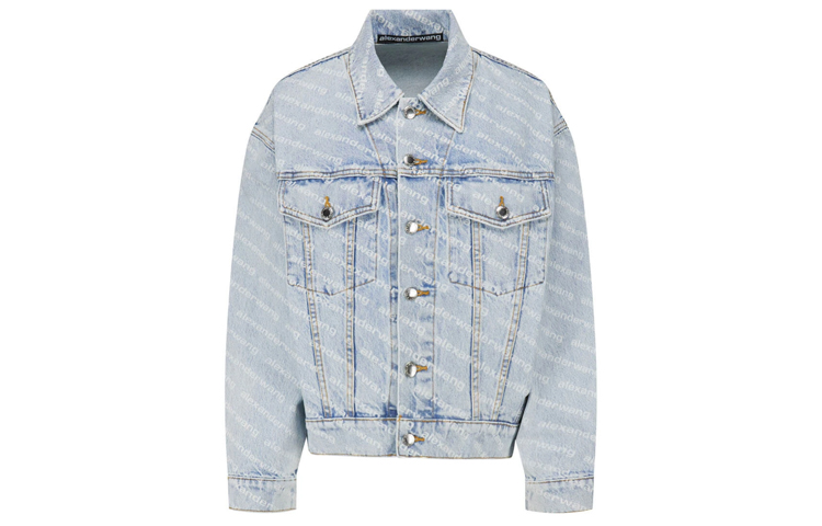 (Women) Alexander Wang Women’s Classic Draped Jacket Blue SS22 4DC2202756