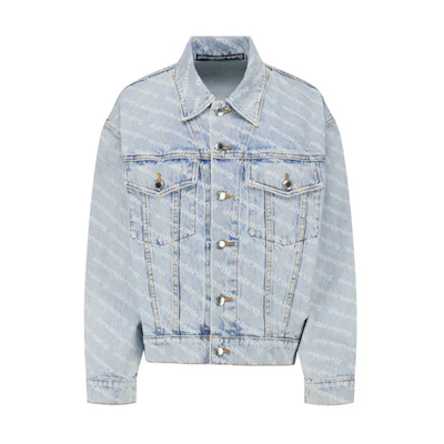 (Women) Alexander Wang Women’s Classic Draped Jacket Blue SS22 4DC2202756