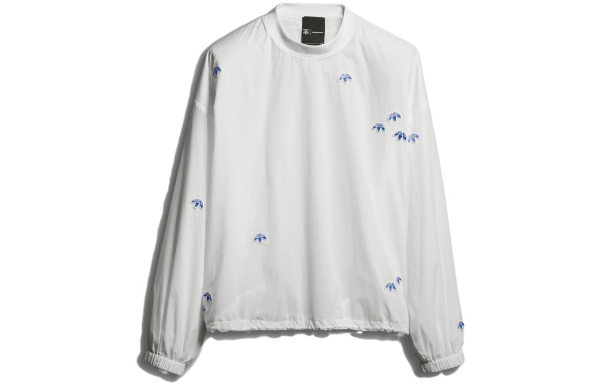 (Women) Alexander Wang Adidas Originals  Embroidered Logo White Crewneck Sweatshirt ED1199