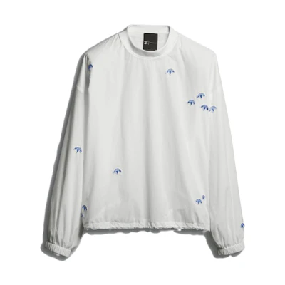 (Women) Alexander Wang Adidas Originals Embroidered Logo White Crewneck Sweatshirt ED1199