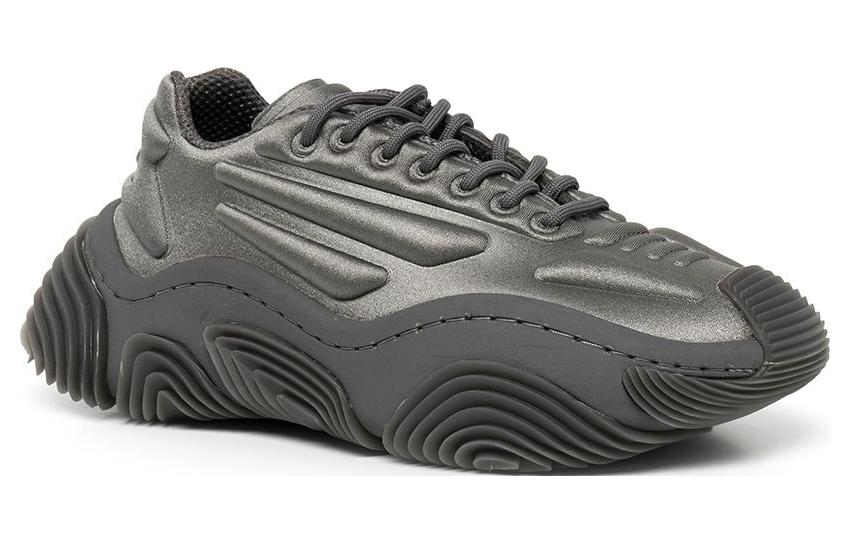 Lookbook 亞歷山大王 涤纶 厚底系帶 低幫 運動休閒鞋 女款 灰色