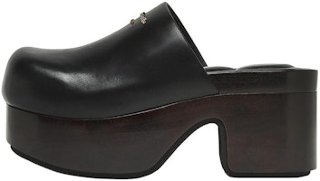 (Women) Alexander Wang Zoe 'Black Leather Mule' 30323M029001 (Women) Alexander Wang Zoe 'Black Leather Mule' 30323M029001