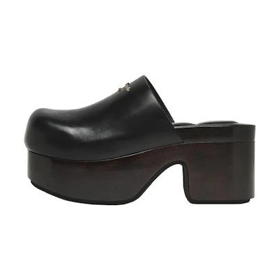 (W) Alexander Wang Zoe 'Black Leather Mule'