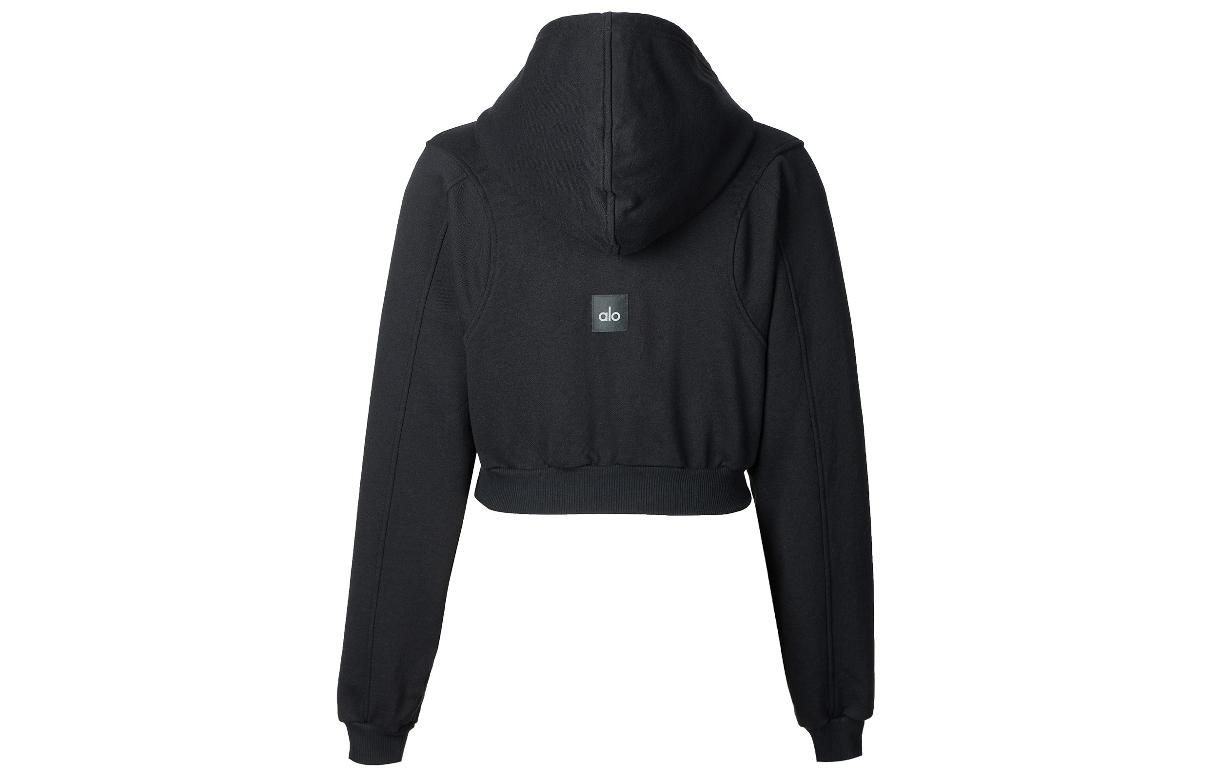 (Women) ALO Solid Color Casual Cropped Hoodie Jacket for Women. W3859R