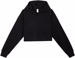 (Women) ALO Solid Color Cropped Side-Slit Pullover Hoodie . W3438R (Women) ALO Solid Color Cropped Side-Slit Pullover Hoodie . W3438R