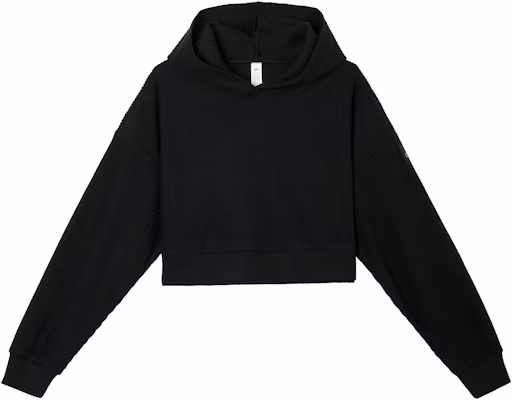 (Women) ALO Solid Color Cropped Side-Slit Pullover Hoodie . W3438R Buy (Women) ALO Solid Color Cropped Side-Slit Pullover Hoodie . W3438R