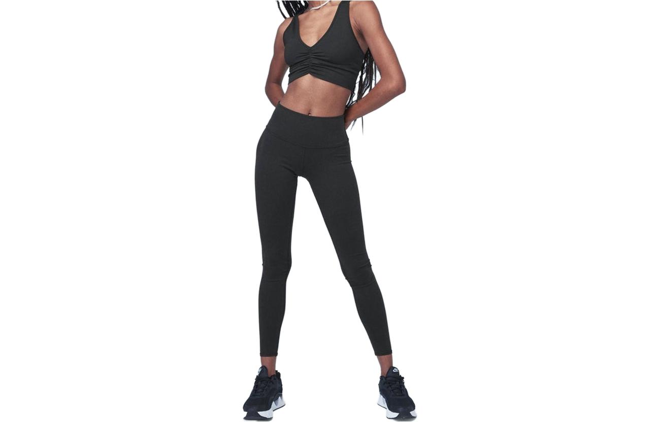 (Women) Alo Yoga  Airbrush High-Waist Yoga Pants - Matte Black Activewear W5604R