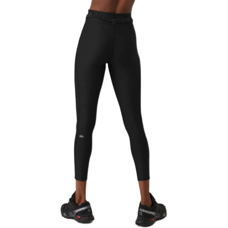 Details for (W) Alo Yoga Airbrush Seluar Pinggang Tinggi - Activewear Hitam Matte W5604R