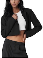 (Women) Alo Yoga Black Cropped One-Button Blazer Long Sleeve. W4600R (Women) Alo Yoga Black Cropped One-Button Blazer Long Sleeve. W4600R