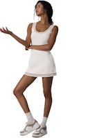 (Women) Alo Yoga Colorblock Striped Knit Tennis Dress Athletic Fit w8277r (Women) Alo Yoga Colorblock Striped Knit Tennis Dress Athletic Fit w8277r