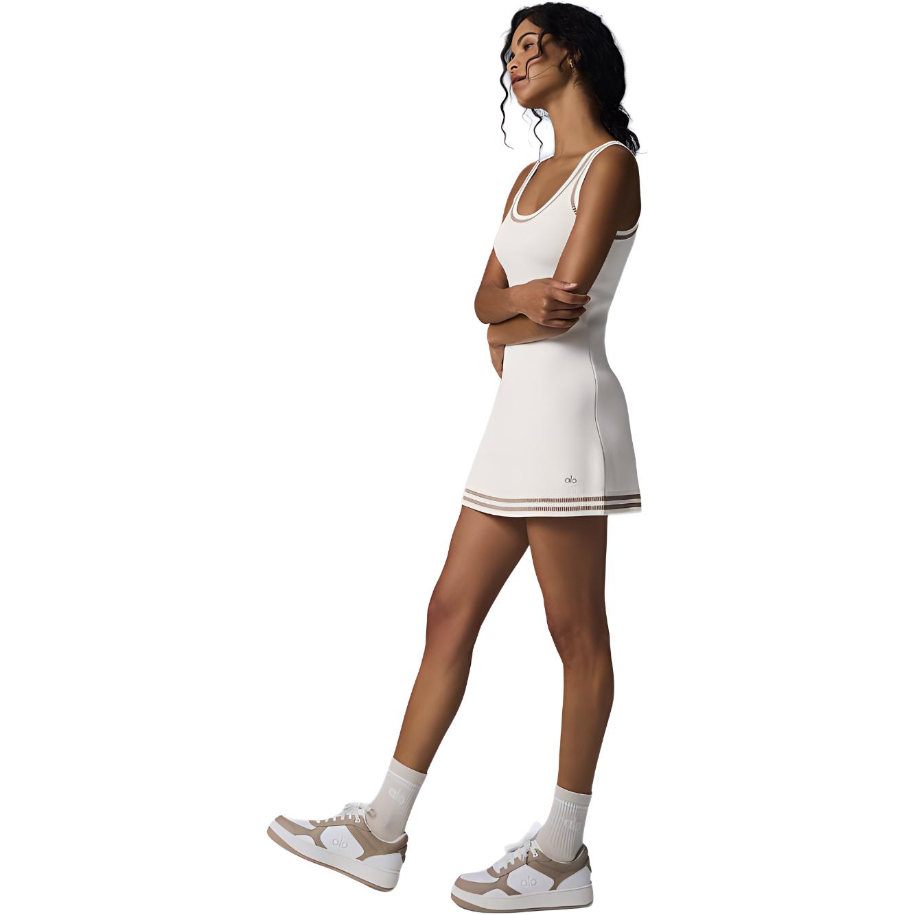 Details for (W) Alo Yoga 拼色条纹针织网球连衣裙 运动版型 w8277r