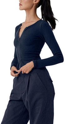 (W) Alo Yoga 舒适休闲纯色长袖夹克. W4488R Cheap (W) Alo Yoga 舒适休闲纯色长袖夹克. W4488R