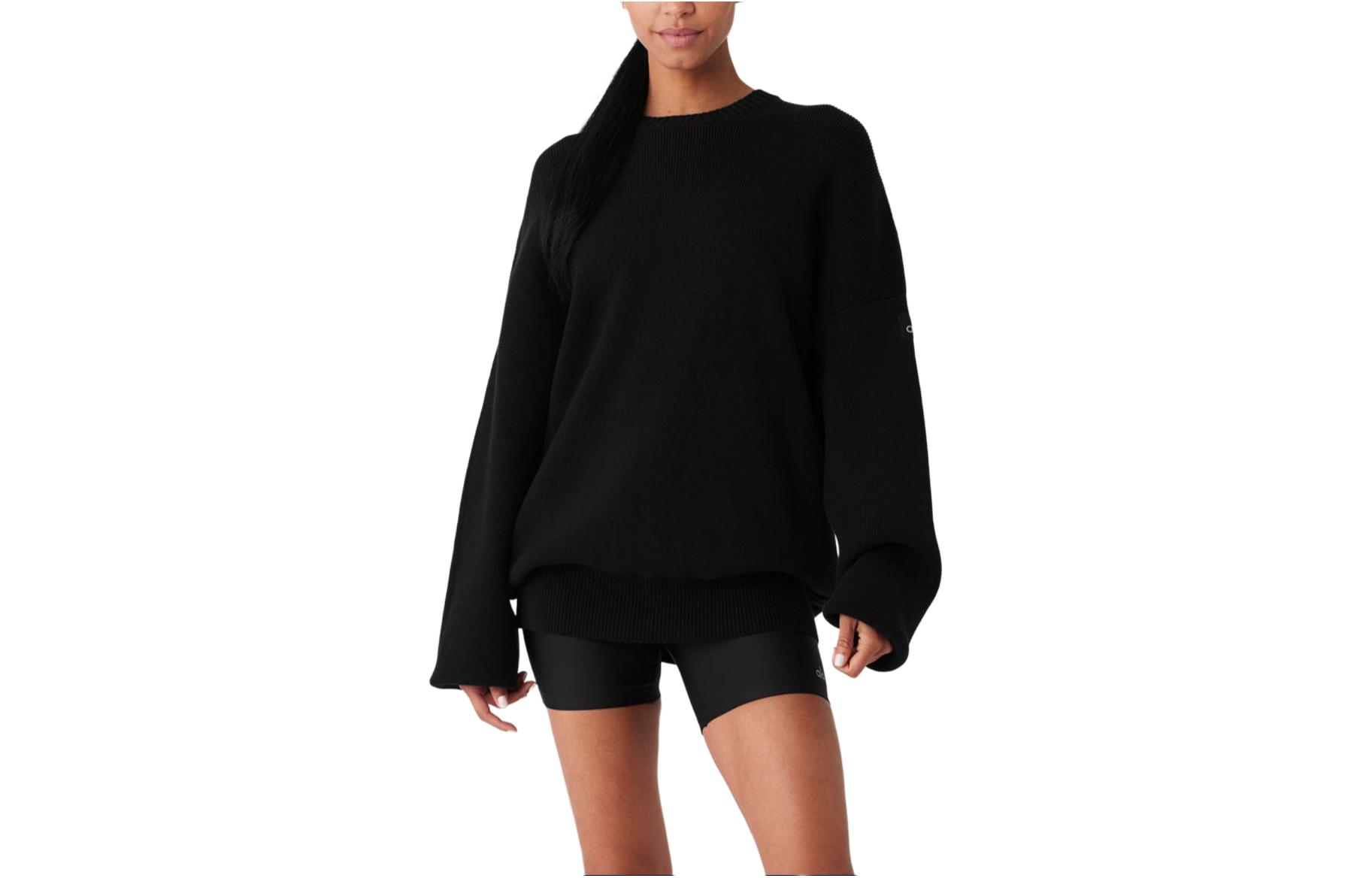 (Women) Alo Yoga  Crewneck Solid Color Comfortable Loose Sweater M3224R