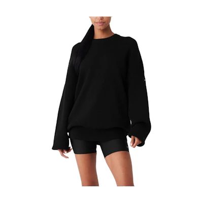 (Women) Alo Yoga Crewneck Solid Color Comfortable Loose Sweater M3224R