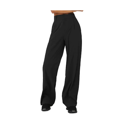 (Women) Alo Yoga High-Waist Wide-Leg Lounge Pants Solid Color. W51263R