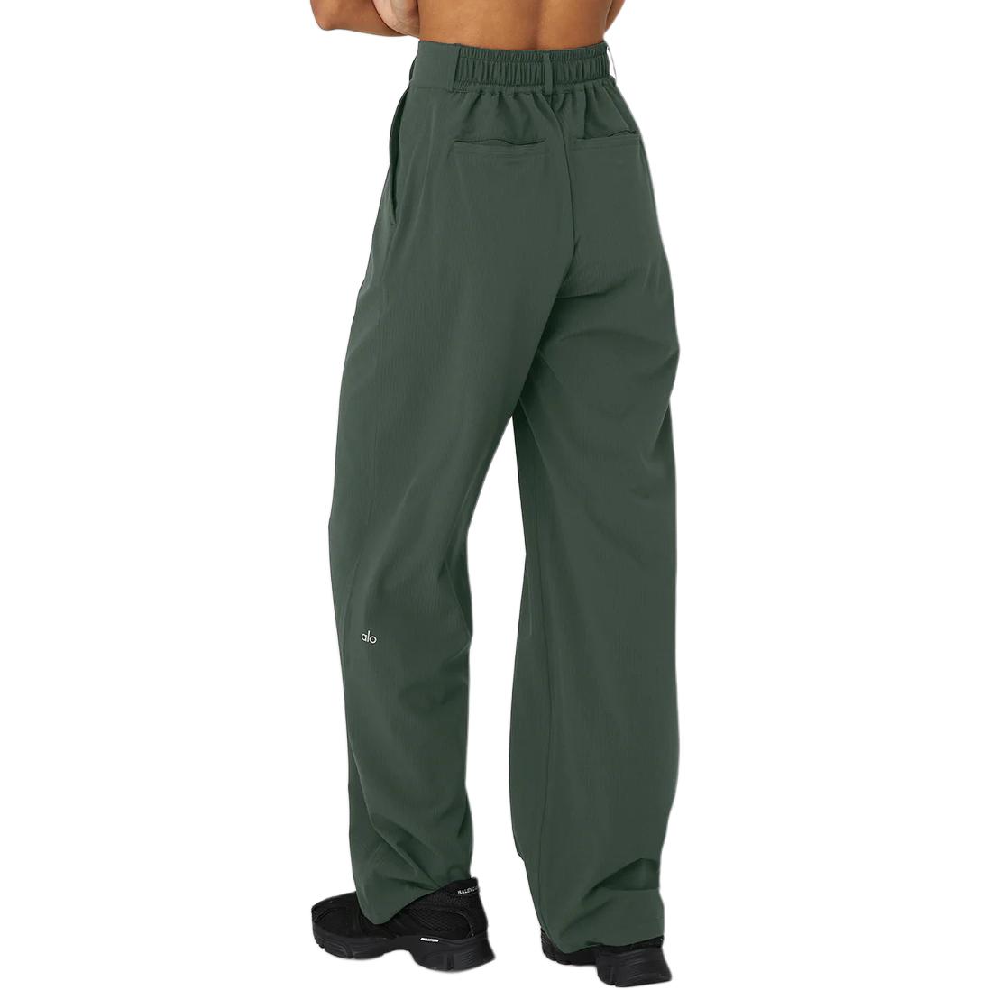 Shop (W) Alo Yoga 高腰宽腿休闲裤纯色款式 W51263R