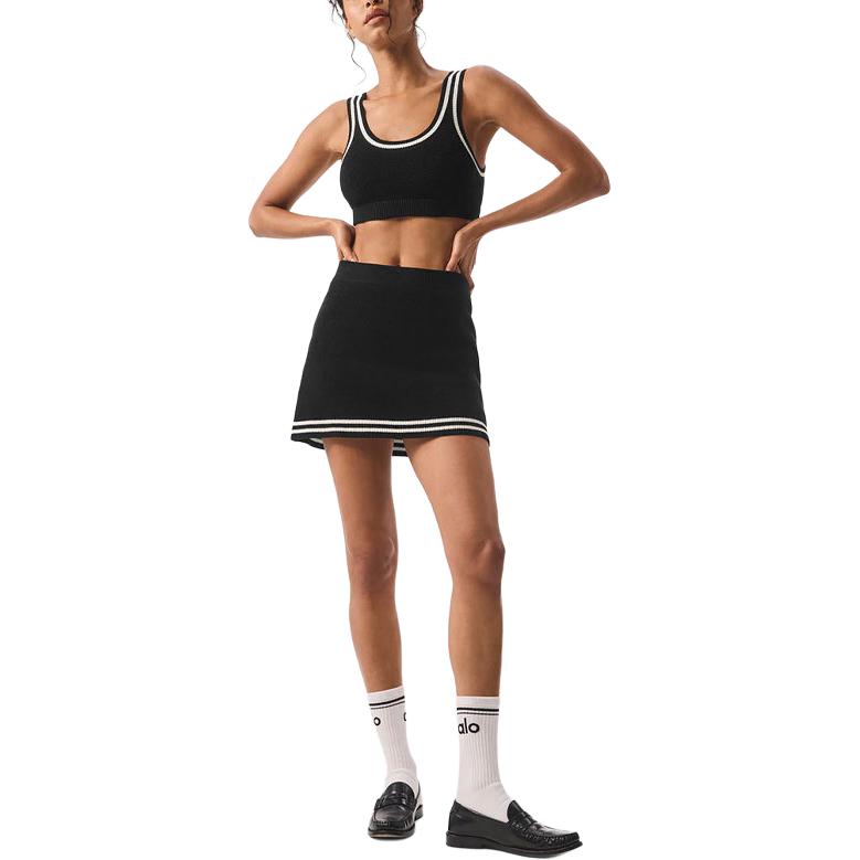 (Women) Alo Yoga  Knit Support Low-Neck Sports Bra - Collegiate Style. w9808r