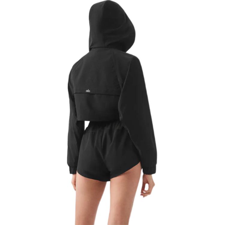 Purchase (W) Alo Yoga 轻便纯色短款拉链连帽夹克外套. w4575r