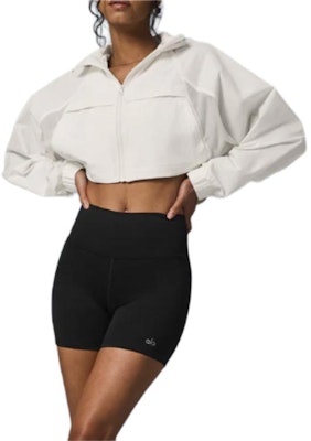 (W) Alo Yoga 轻便纯色短款拉链连帽夹克外套. w4575r Cheap (W) Alo Yoga 轻便纯色短款拉链连帽夹克外套. w4575r