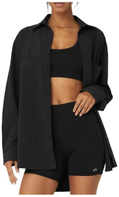 (W) Alo Yoga 经典宽松长袖衬衫 简约休闲基础款。 W3732R Order (W) Alo Yoga 经典宽松长袖衬衫 简约休闲基础款。 W3732R