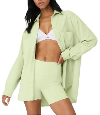 (W) Alo Yoga 经典宽松长袖衬衫 简约休闲基础款。 W3732R Cheap (W) Alo Yoga 经典宽松长袖衬衫 简约休闲基础款。 W3732R