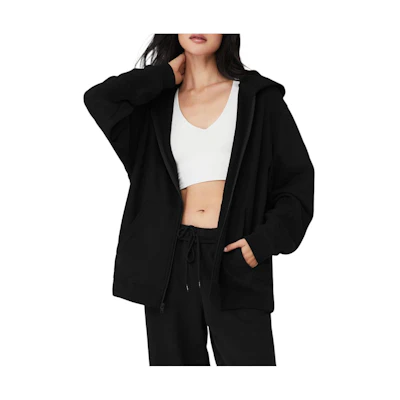 (Women) Alo Yoga Solid Color Comfortable Hoodie Jacket U4011R