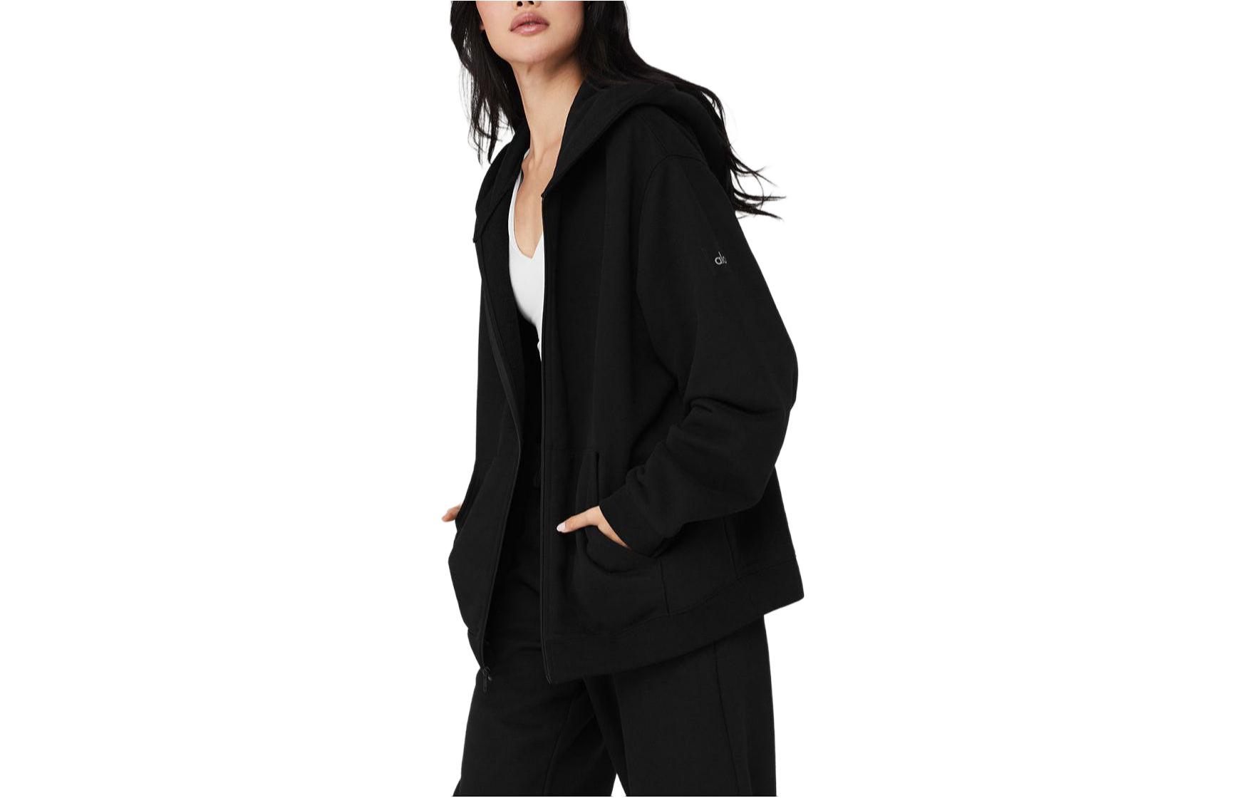 Shop (W) Alo Yoga 纯色舒适连帽夹克外套 U4011R