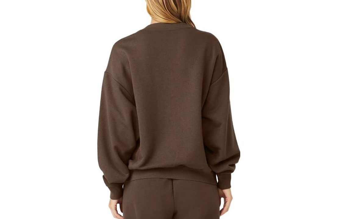 (Women) Alo Yoga  Solid Color Fleece Crewneck Pullover Long Sleeve Sweatshirt U3031RG 圖 14