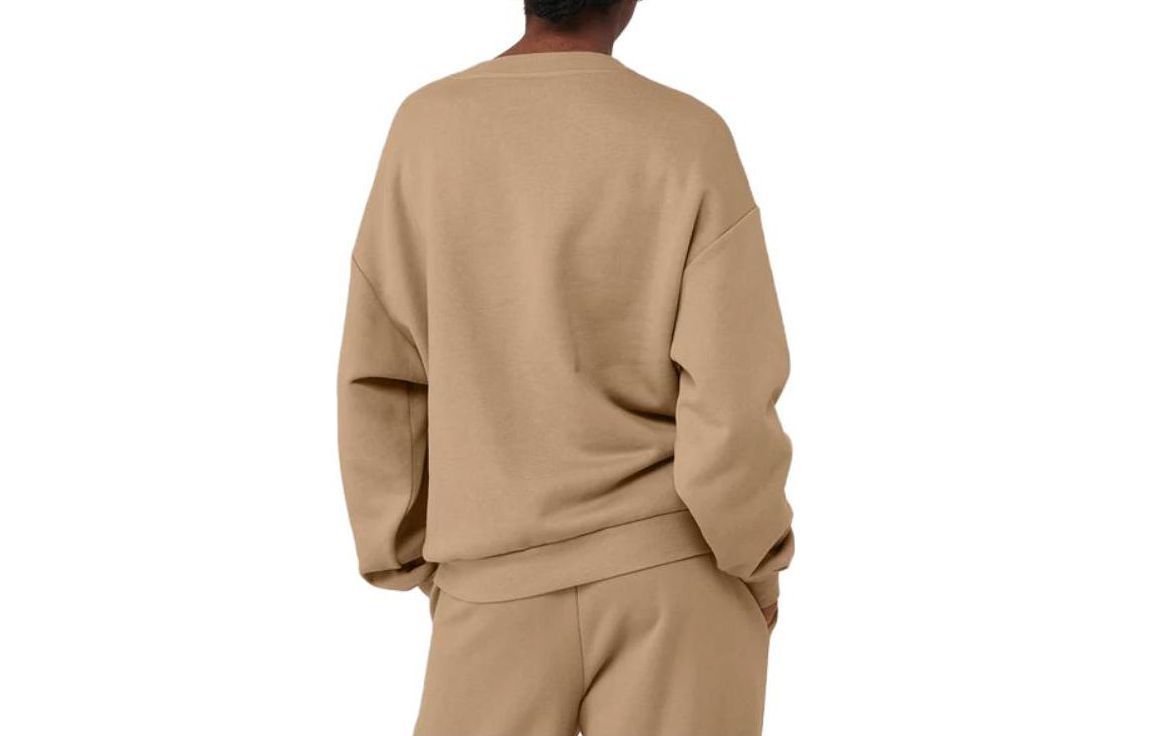 (Women) Alo Yoga  Solid Color Fleece Crewneck Pullover Long Sleeve Sweatshirt U3031RG 圖 5