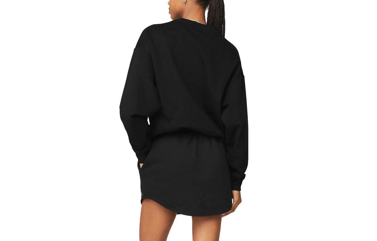 (Women) Alo Yoga  Solid Color Fleece Crewneck Pullover Long Sleeve Sweatshirt U3031RG 圖 8