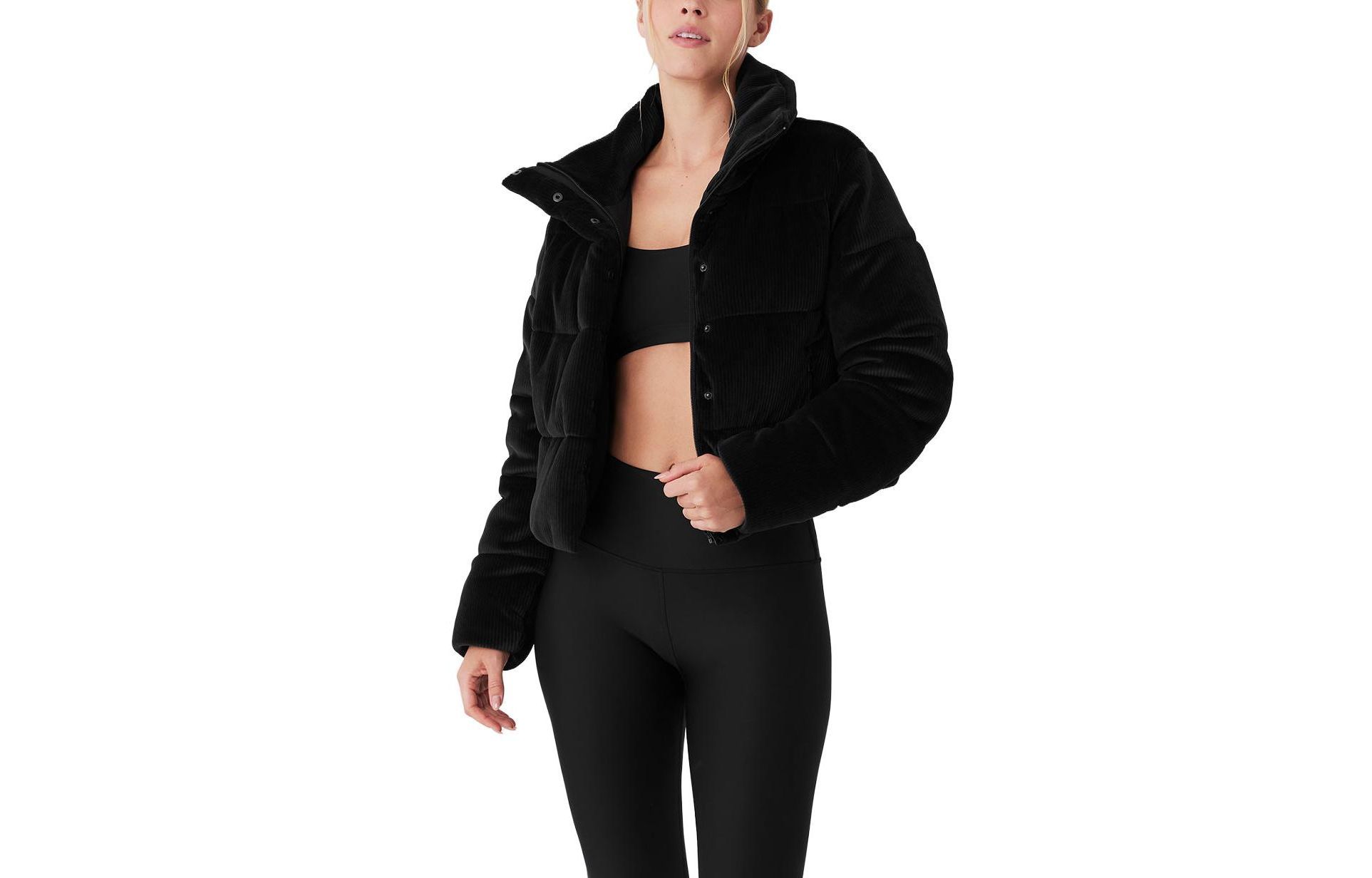 (Women) Alo Yoga  Solid Color Oversized Cropped Jacket Coat. W4497R