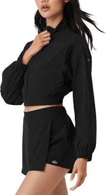 (W) Alo Yoga 纯色短款休闲夹克 黑色 W4526R Shop (W) Alo Yoga 纯色短款休闲夹克 黑色 W4526R