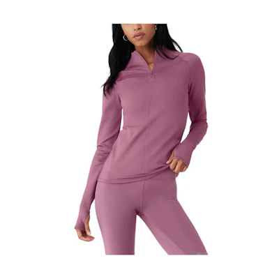 (Women) Alo Yoga Solid Fleece-Lined Long Sleeve Sweatshirt W3788R