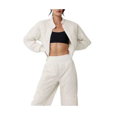 (Women) Alo Yoga Solid Ribbed Cuff Cropped Jacket. w4535r