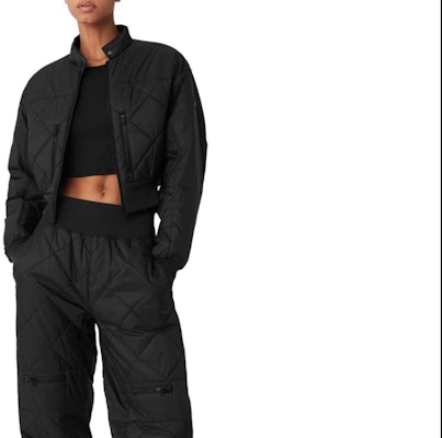 (W) Alo Yoga 紧身罗纹袖口短款夹克. w4535r Shop (W) Alo Yoga 紧身罗纹袖口短款夹克. w4535r