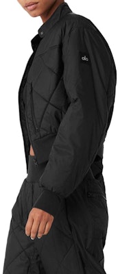 (W) Alo Yoga 紧身罗纹袖口短款夹克. w4535r Sizing (W) Alo Yoga 紧身罗纹袖口短款夹克. w4535r