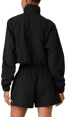 (W) Alo Yoga纯色短款半拉链长袖夹克外套。 W3660R Details for (W) Alo Yoga纯色短款半拉链长袖夹克外套。 W3660R