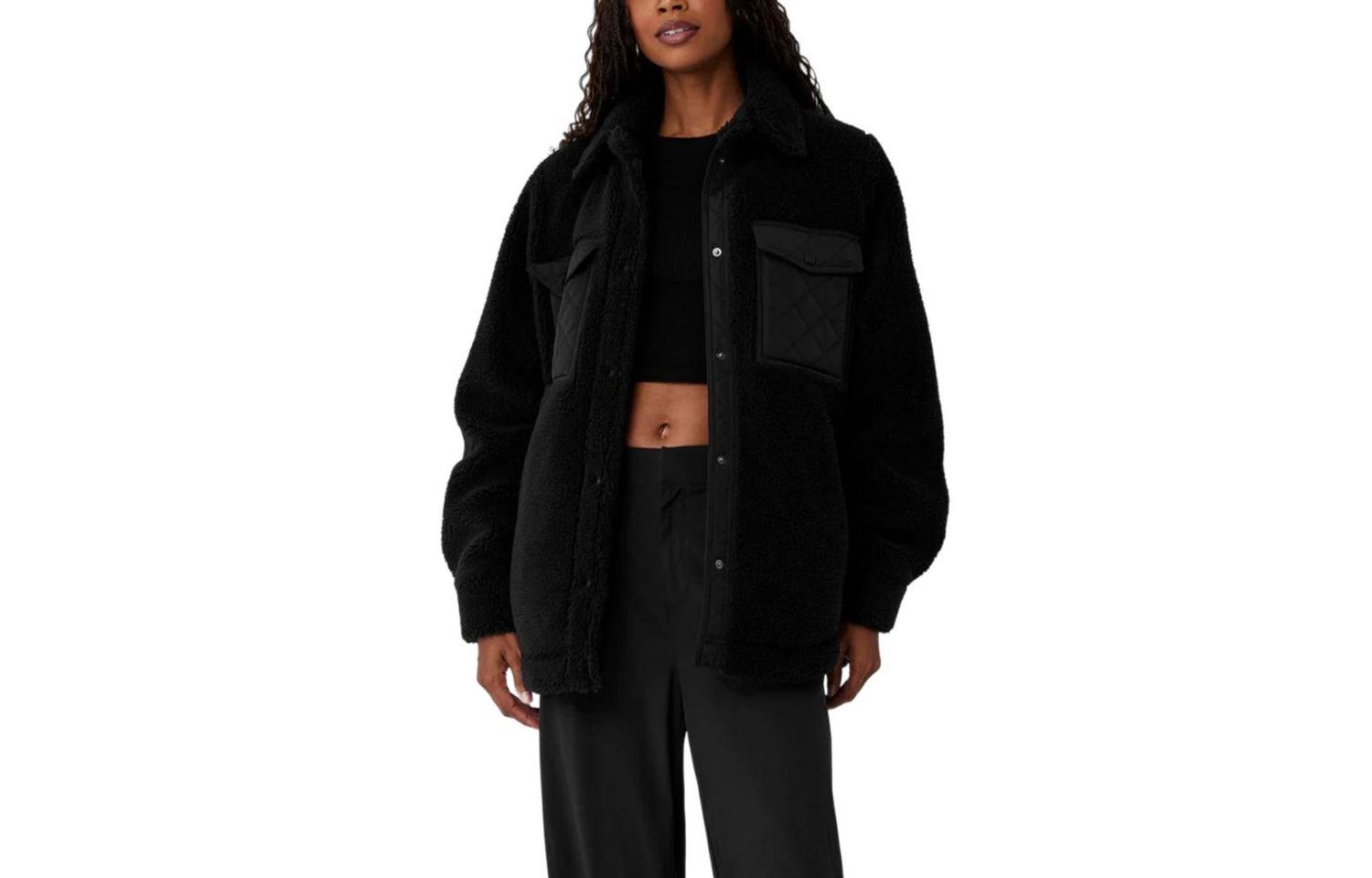 Purchase (W) Alo Yoga 纯色复古风按扣宽松羊绒夹克 u4029r