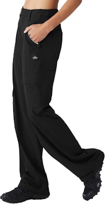 (W) Alo Yoga 宽松版型纯色阔腿休闲裤 黑色 W51301R Shop (W) Alo Yoga 宽松版型纯色阔腿休闲裤 黑色 W51301R