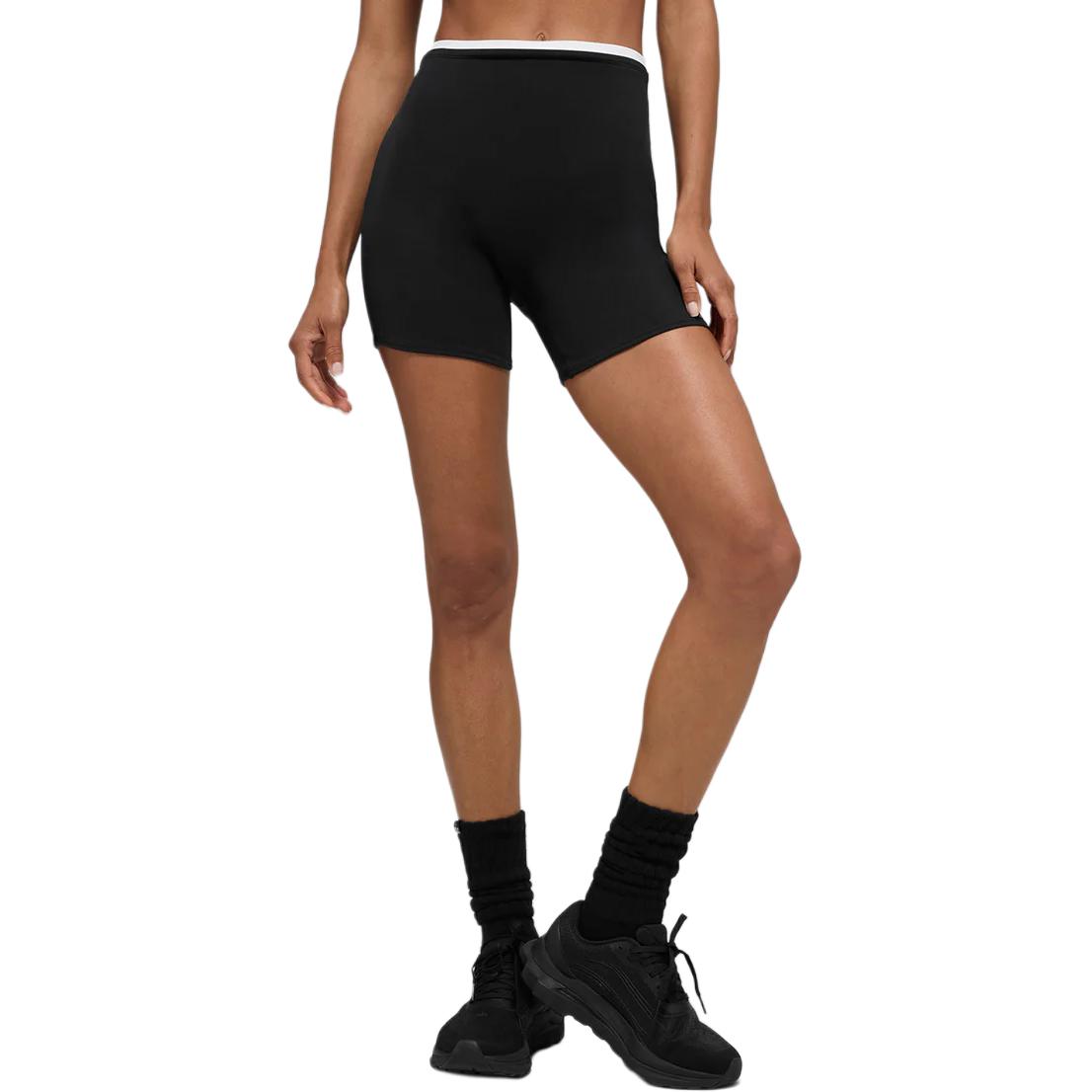 (Women) Alo Yoga Airbrush Double Up Breathable Fashion Workout Shorts W6525R