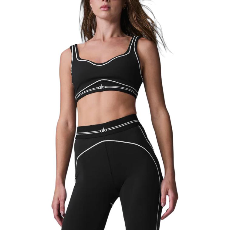 (Women) Alo Yoga Airbrush Heart Throb Sports Bra - Soft, Stylish, Comfortable. W9680R