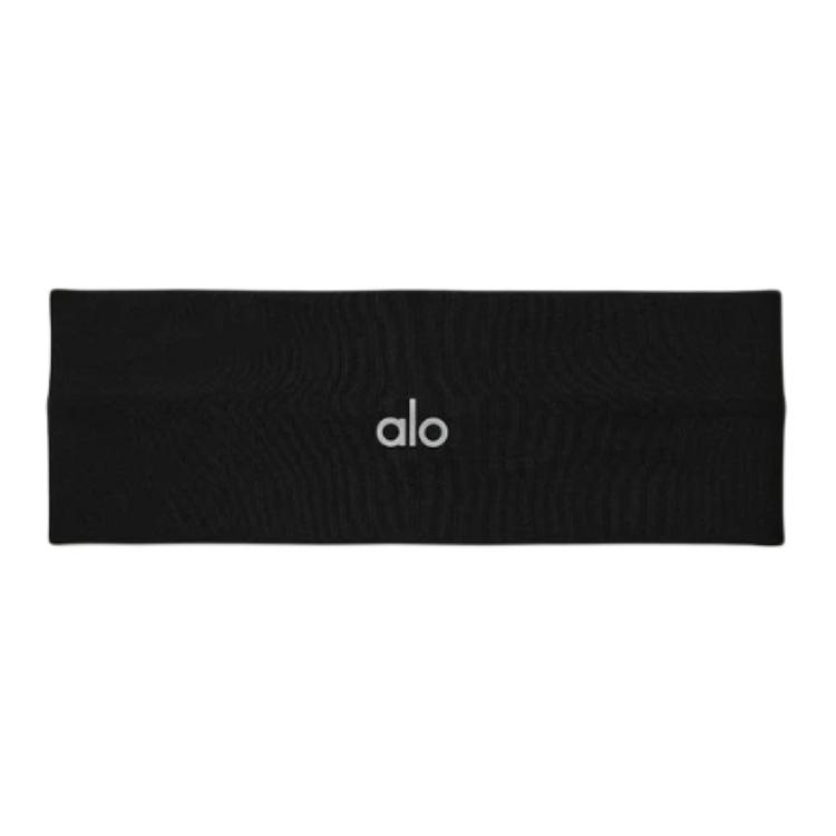 (Women) Alo Yoga Airlift Headband Black - Fitness Accessory A0482U-BLACK