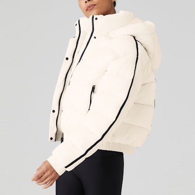 (W) Alo Yoga Aspen Love防水条纹羽绒夹克可拆卸帽 W4433R Shop (W) Alo Yoga Aspen Love防水条纹羽绒夹克可拆卸帽 W4433R