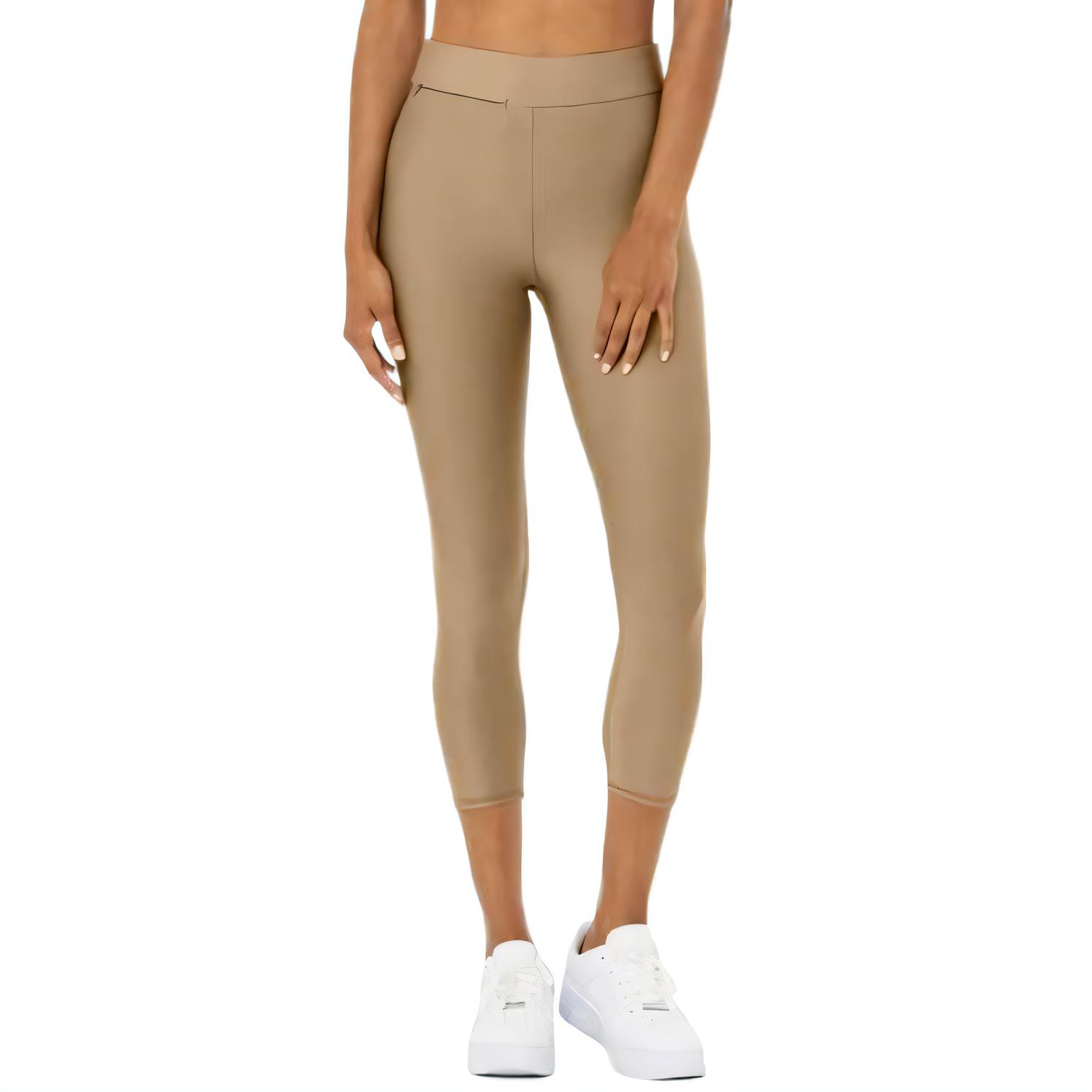 (Women) Alo Yoga Beige Stretchy Breathable Comfort Leggings W5999R