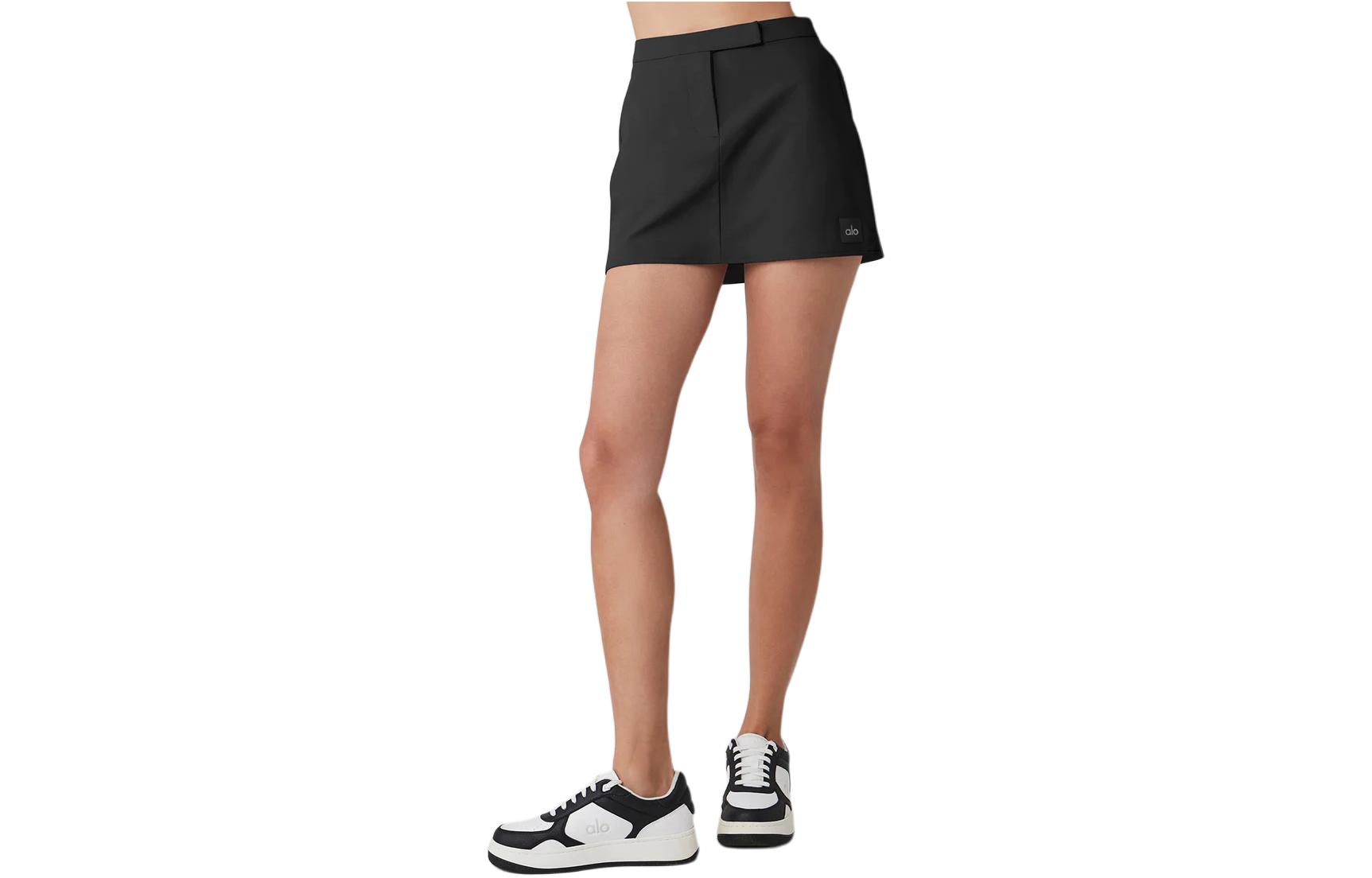 (Women) Alo Yoga Black Slim Fit Soft Casual Skirt W6394R-DUPLICATE