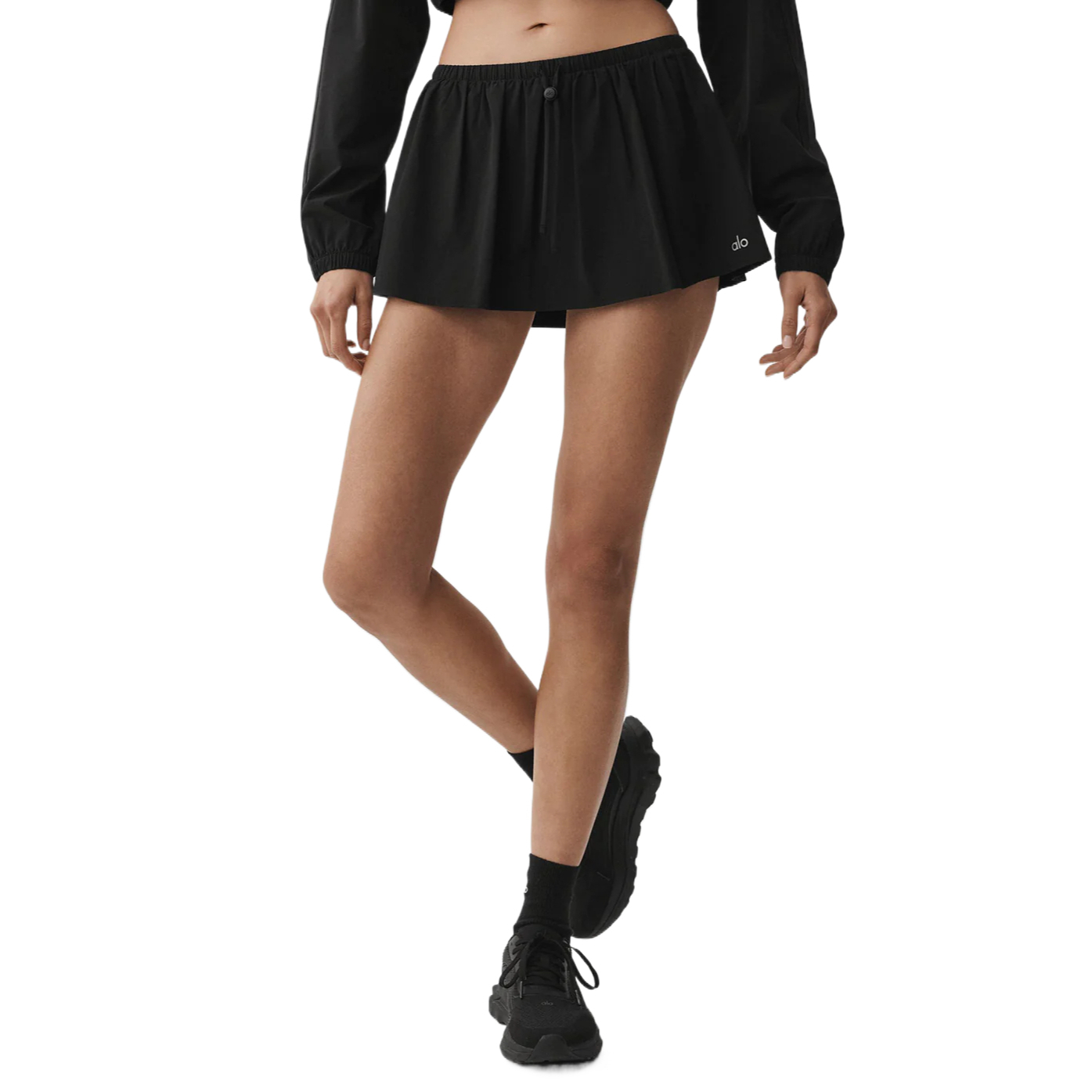 (Women) Alo Yoga Breezy Solid Mid-Rise Breathable Tennis Skirt Women W6539R