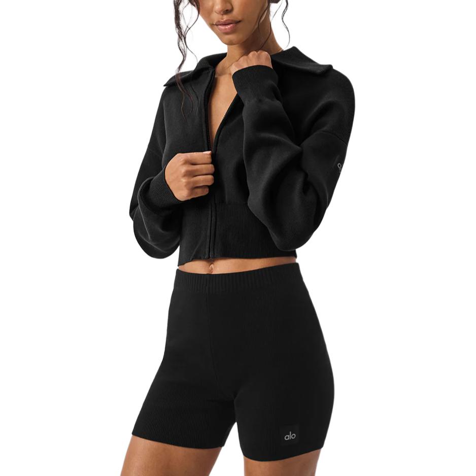 (Women) Alo Yoga Casual Slim Cropped Jacket - Fashionable & Comfortable Style. W4601R