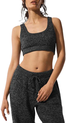 (Women) Alo Yoga Comfy Solid Sports Bra Grey Black W9821R Buy (Women) Alo Yoga Comfy Solid Sports Bra Grey Black W9821R