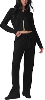 (Women) Alo Yoga Cropped Button-Up Knit Long Sleeve Cardigan W3850R Buy (Women) Alo Yoga Cropped Button-Up Knit Long Sleeve Cardigan W3850R