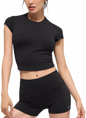 (Women) Alo Yoga Cropped Crew Neck Basic Short Sleeve T-Shirt W1479R Buy (Women) Alo Yoga Cropped Crew Neck Basic Short Sleeve T-Shirt W1479R